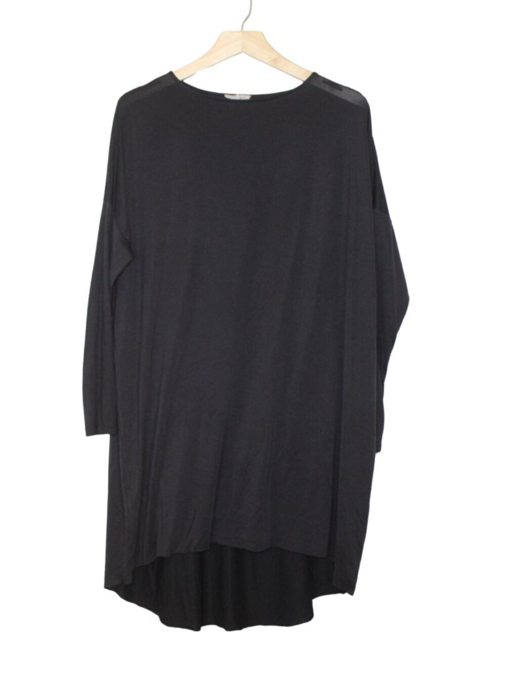 Silence and Noise women's black shirt dress size M long dolman sleeve mini